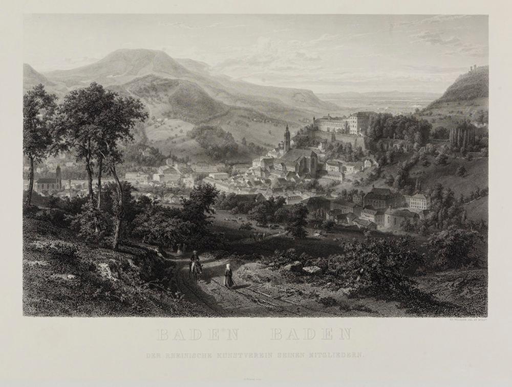 Eduard Willmann - Ansicht von Baden-Baden