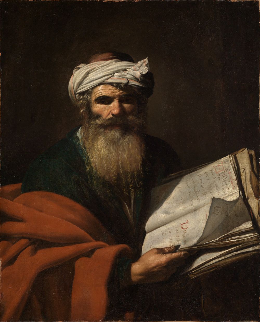 Caravaggio (Nachfolger) - Prophet mit Buch