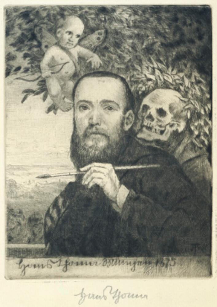 Hans Thoma - Selbstbildnis mit Tod