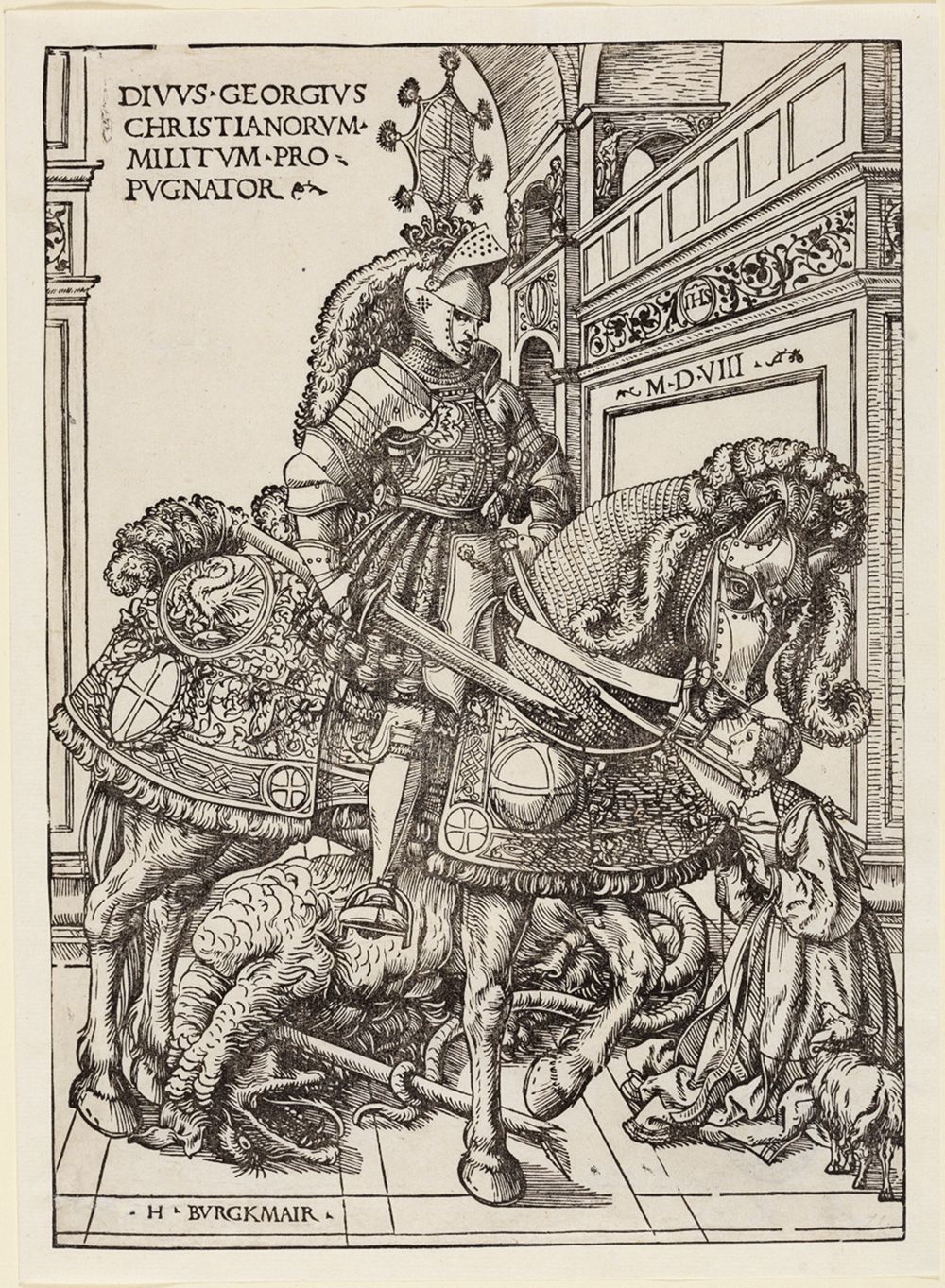 Hans Burgkmair d. Ä. - St. Georg zu Pferd