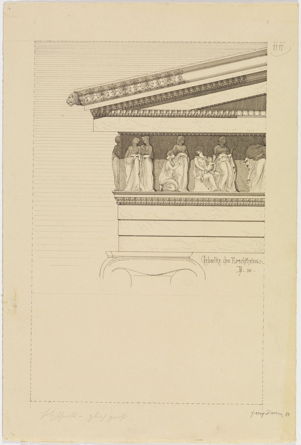 Josef Wilhelm Durm - Gebälk des Erechtheion