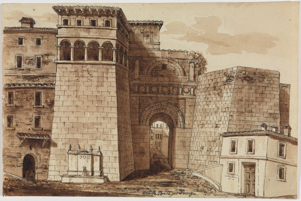 Friedrich Weinbrenner - Der Augustusbogen in Perugia