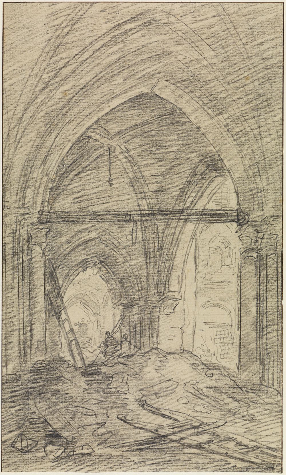 Hubert Robert - Abbruch eines gotischen Kirchenraums