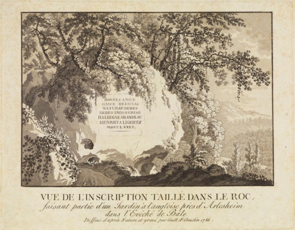 Friedrich Wilhelm Gmelin - Arlesheim bei Basel: sogenannte Eremitage, Anlage eines Englischen Gartens; Inschriften der Erbauer