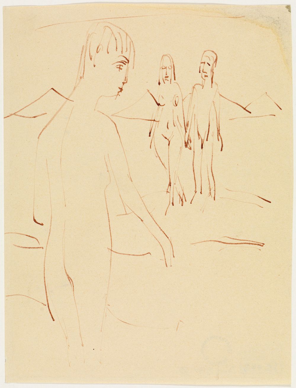 Ernst Ludwig Kirchner - Drei stehende Akte im Freien