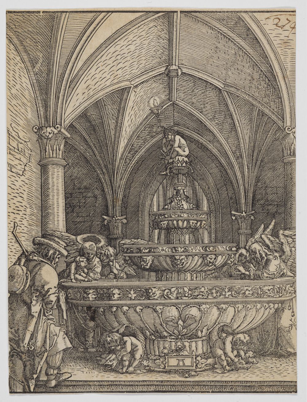 Albrecht Altdorfer - Die heilige Familie am Brunnen