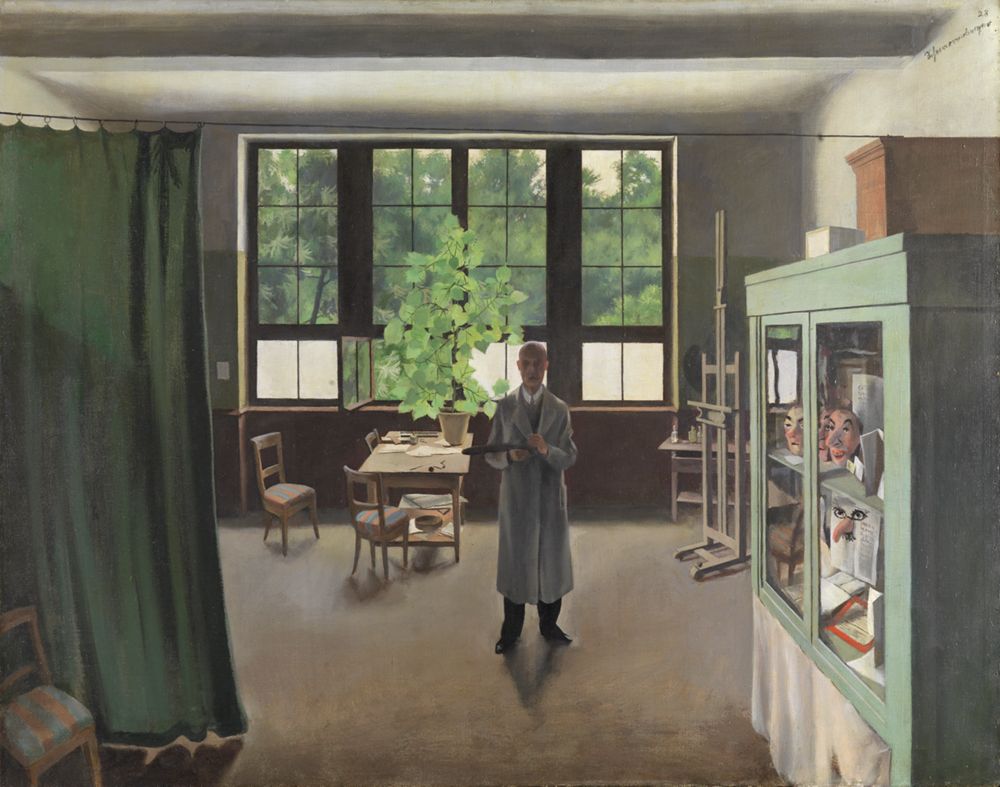 Wilhelm Schnarrenberger - Selbstbildnis des Künstlers im Atelier