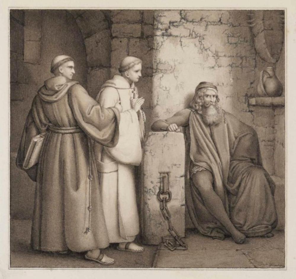 Carl Friedrich Lessing - Ezzelino da Romano im Kerker