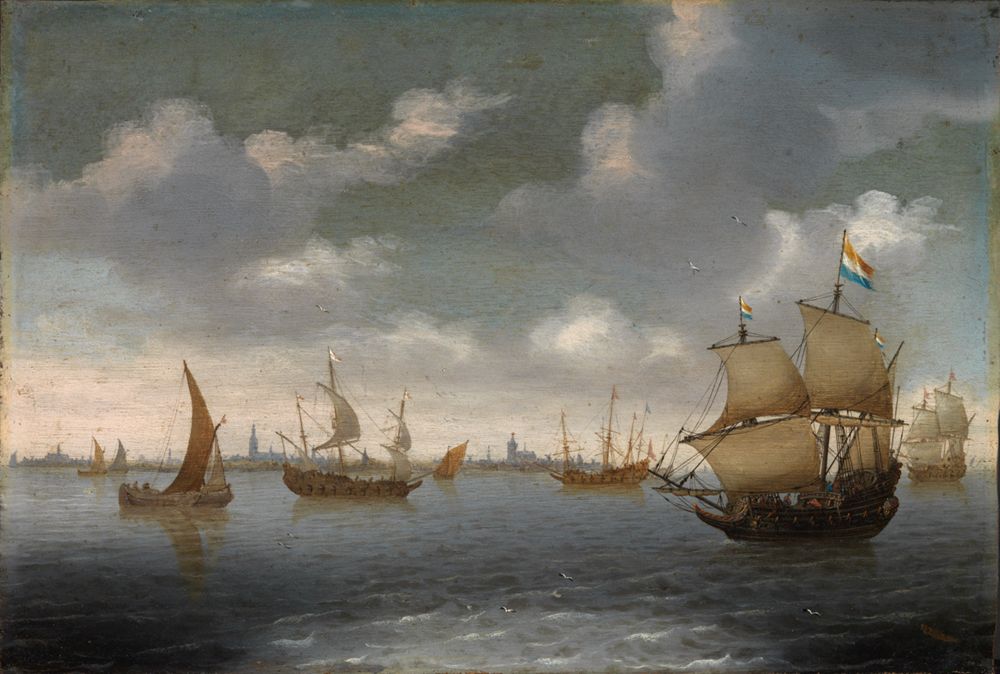 Pieter Cornelisz. van Soest - Segelschiffe auf ruhigem Wasser