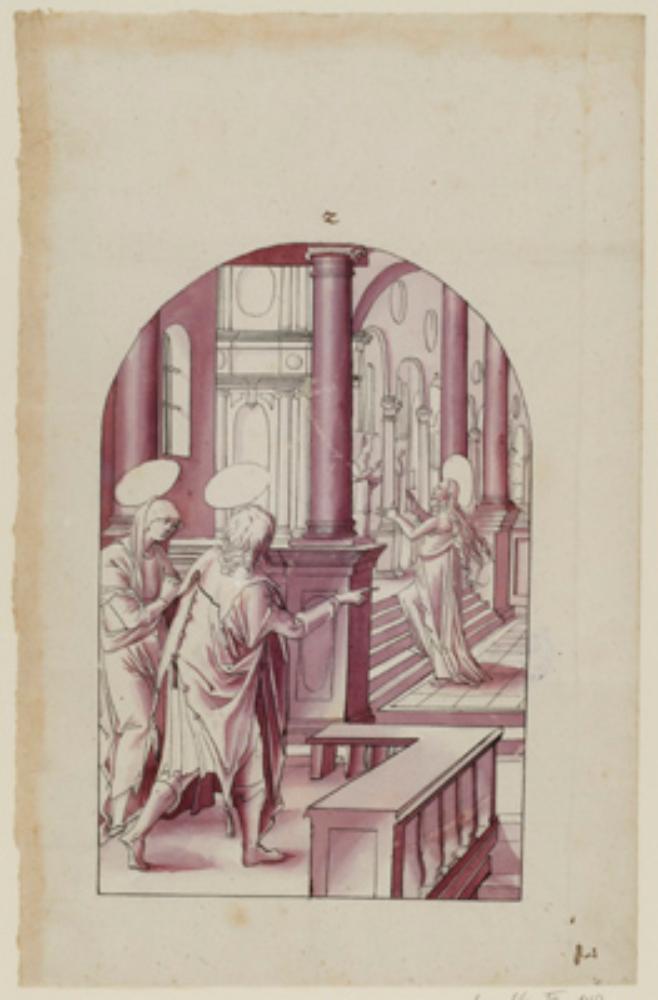 Tobias Müller (1629) - Entwurf für ein Mittelbild mit Tempelgang Mariae