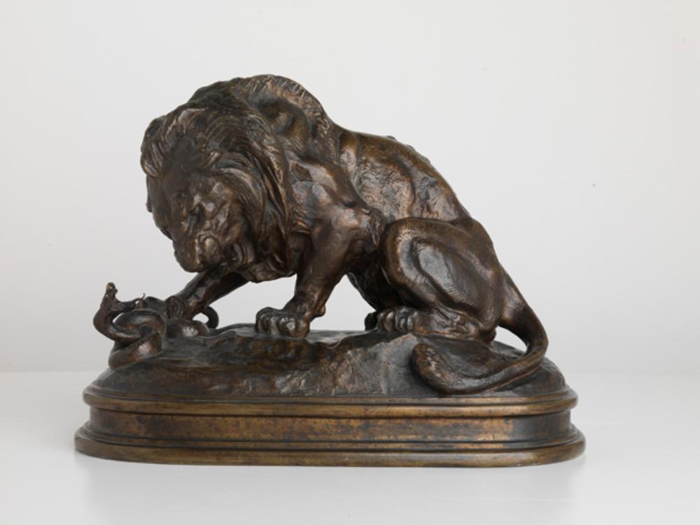 Antoine-Louis Barye - Löwe im Kampf mit einer Schlange
