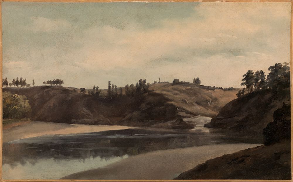 Achille Etna Michallon - Flusslandschaft in der Bretagne