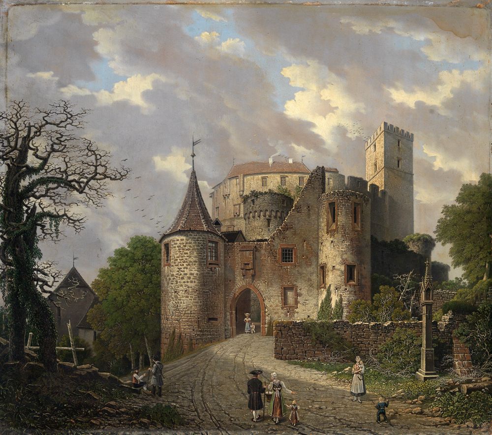 Karl Christoph Roeder von Diersburg (Freiherr) - Ansicht von Schloss Guttenberg am Neckar