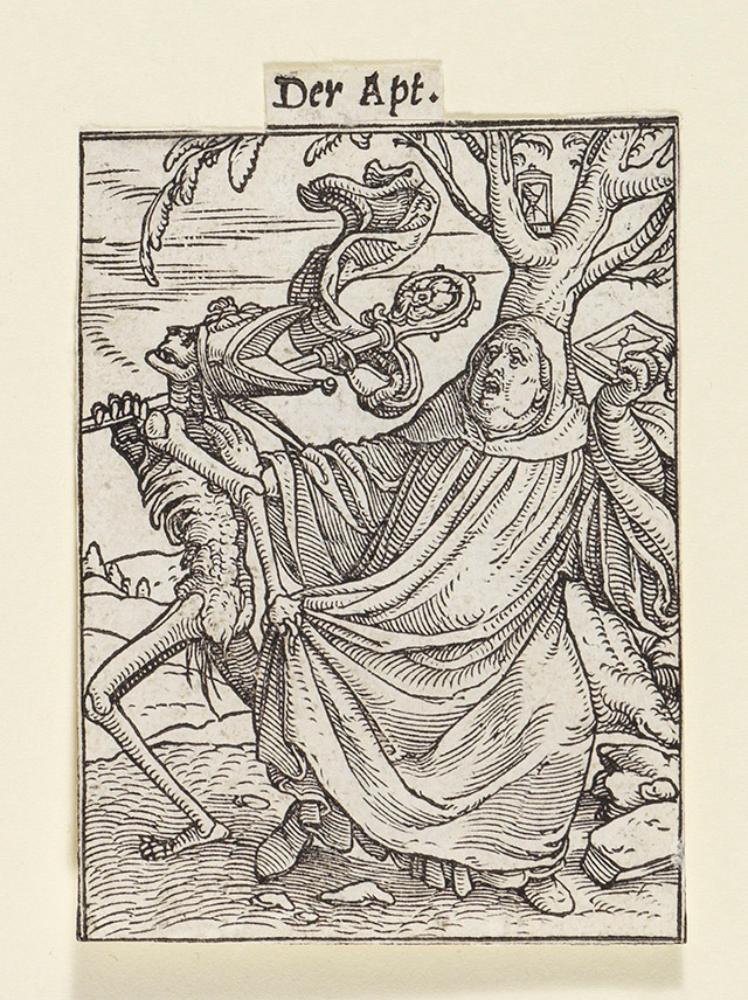 Hans Holbein (1497) - Der Abt (Totentanz)