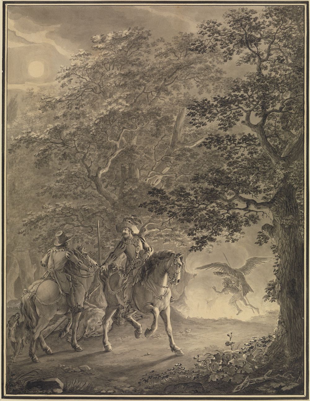Johann Georg Pforr - Wotans Adler holt den Schuldigen (Illustration zu Ritter Horst II)