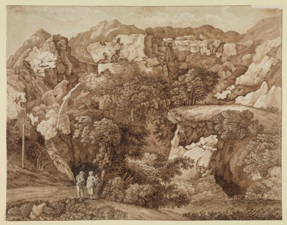 Jakob Philipp Hackert - Gebirgslandschaft mit Wasserfällen in Kalabrien