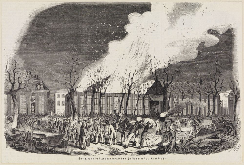 Carl Richard - Der Brand des großherzoglichen Hoftheaters zu Karlsruhe