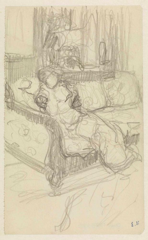 Édouard Vuillard - Dame auf einem Sofa