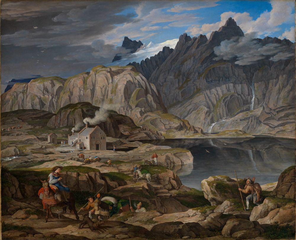 Joseph Anton Koch - Das Hospiz auf dem Grimselpass