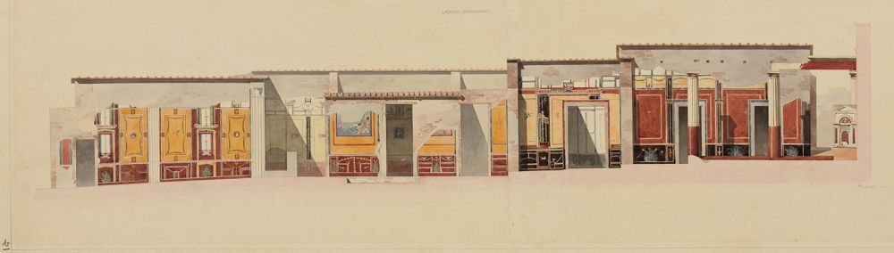 Karl Joseph Berckmüller - Längendurchschnitt des Hauses des tragischen Dichters