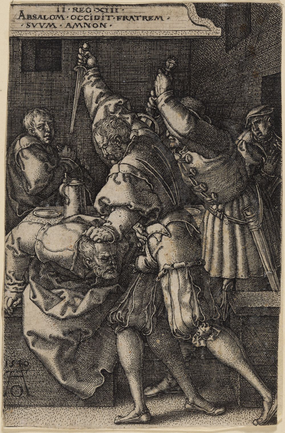 Heinrich Aldegrever - Ammon Ermordung (Geschichte Ammons und Thamars)