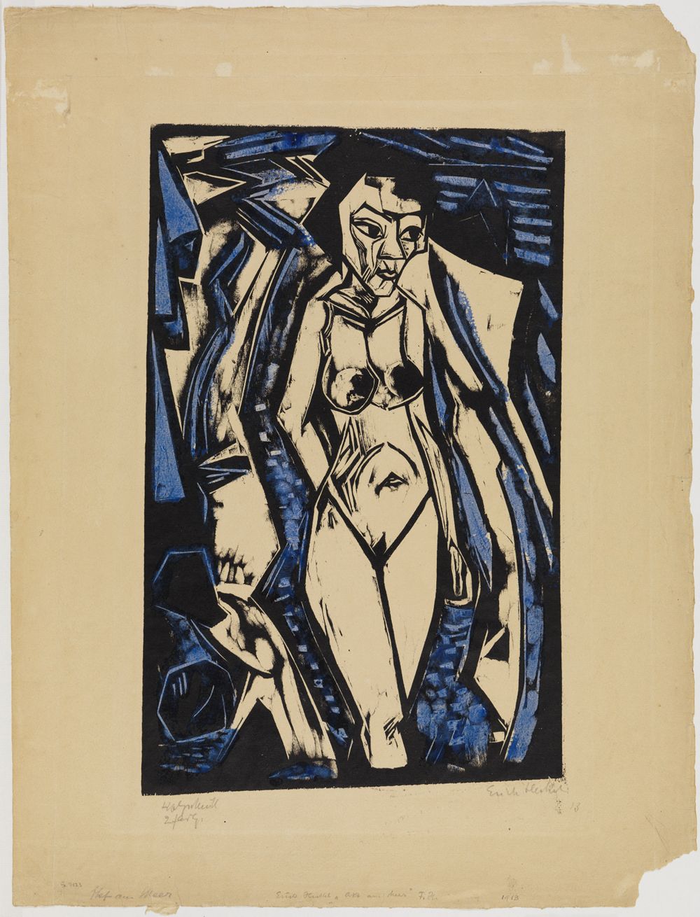 Erich Heckel - Akt am Strand