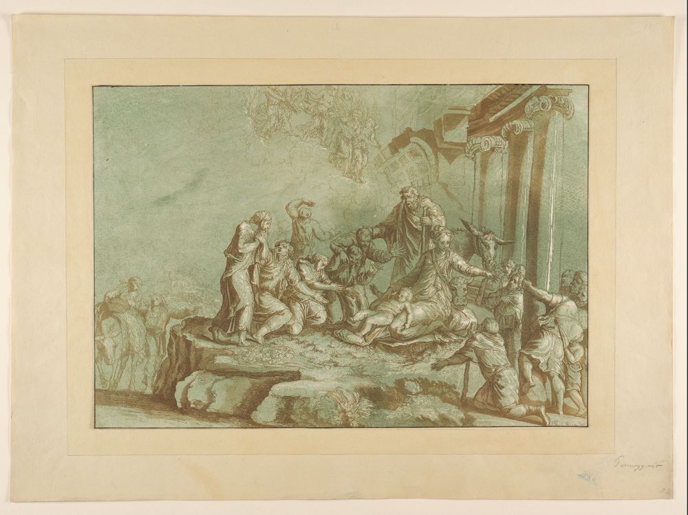 Johann Gottlieb Prestel - Die Anbetung der Hirten
