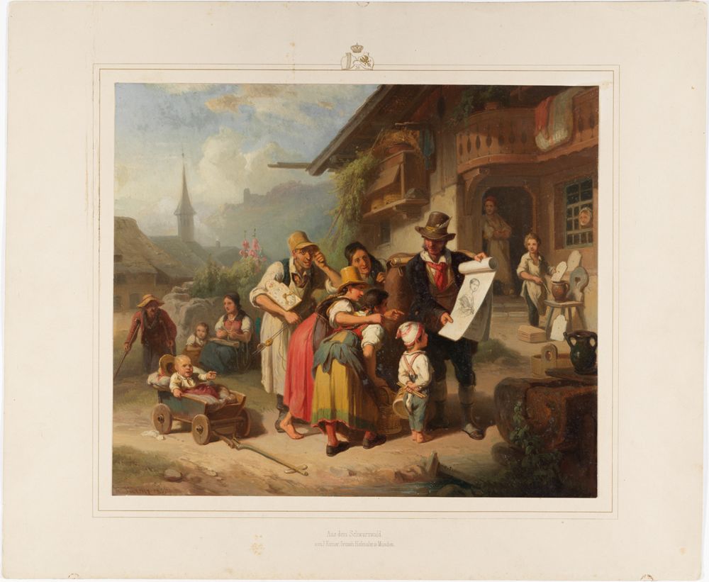 Johann Baptist Kirner - Dorfszene aus dem Schwarzwald