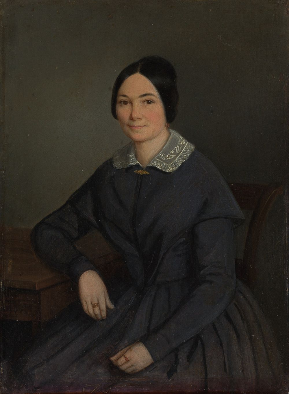 Lucian Reich - Bildnis eines Mädchens in schwarzem Kleid