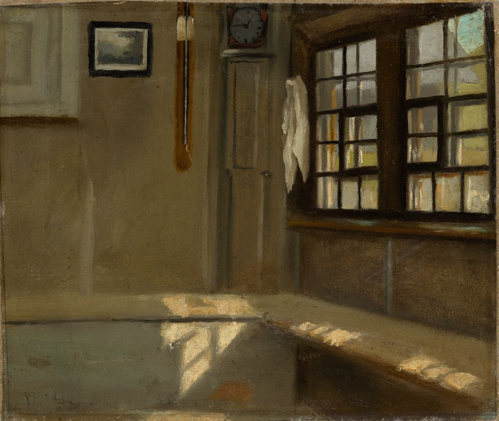 Hans Thoma - Zimmerecke in Bauernhaus