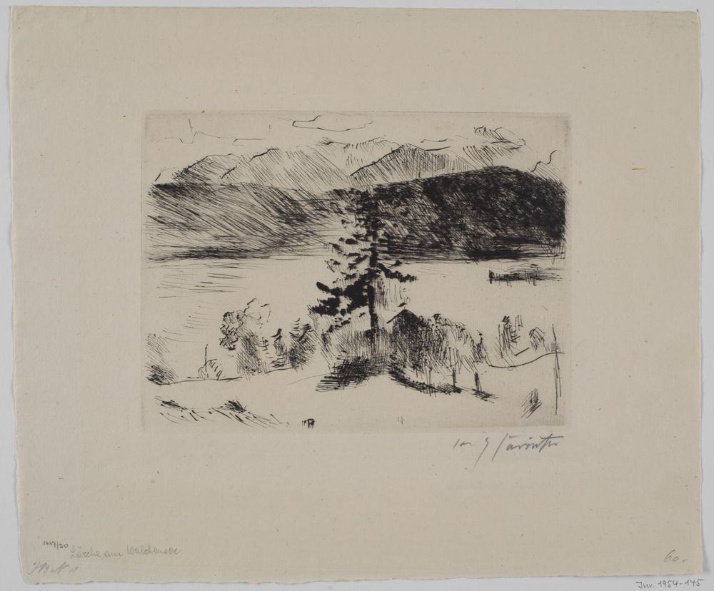 Lovis Corinth - Lärche am Walchensee