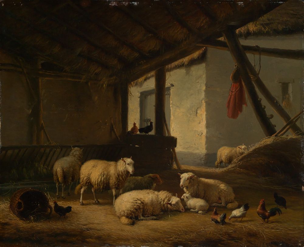 Eugène Joseph Verboeckhoven - Schafstall