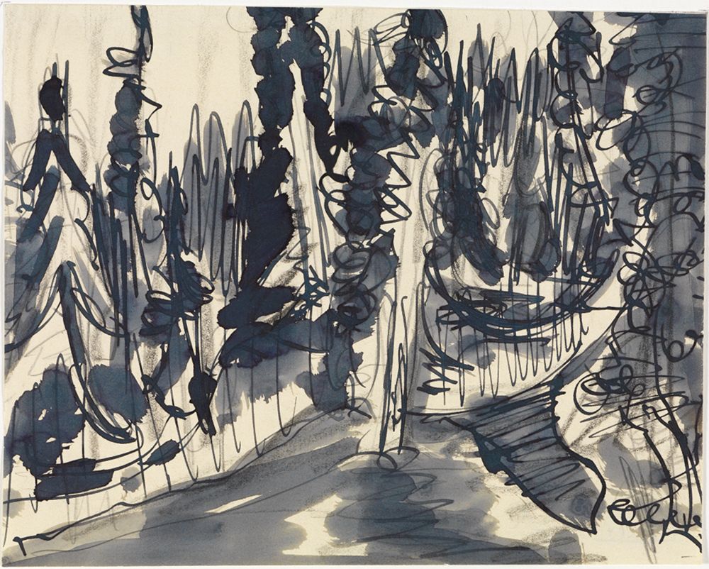 Ernst Ludwig Kirchner - Tannenwald (Bergwald-Studie)