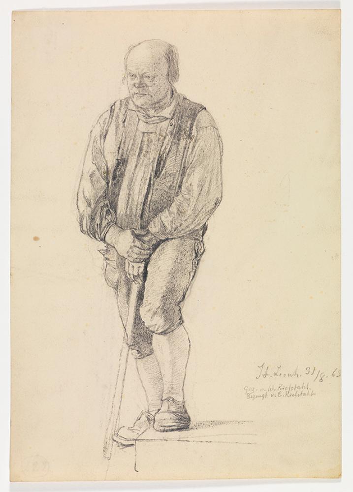 Wilhelm Ludwig Friedrich Riefstahl - Stehender Bauer aus St. Leonhard im Passeiertal