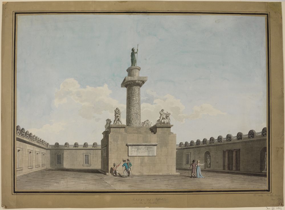 Friedrich Weinbrenner (1766) - Entwurf eines Kriegerdenkmals für die Schlacht bei Rossbach