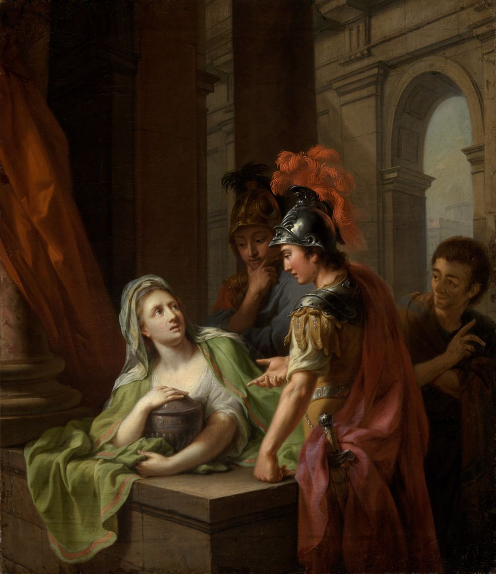 Johann Heinrich Tischbein (1722) - Elektra erkennt ihren Bruder Orest am Grabe Agamemnons