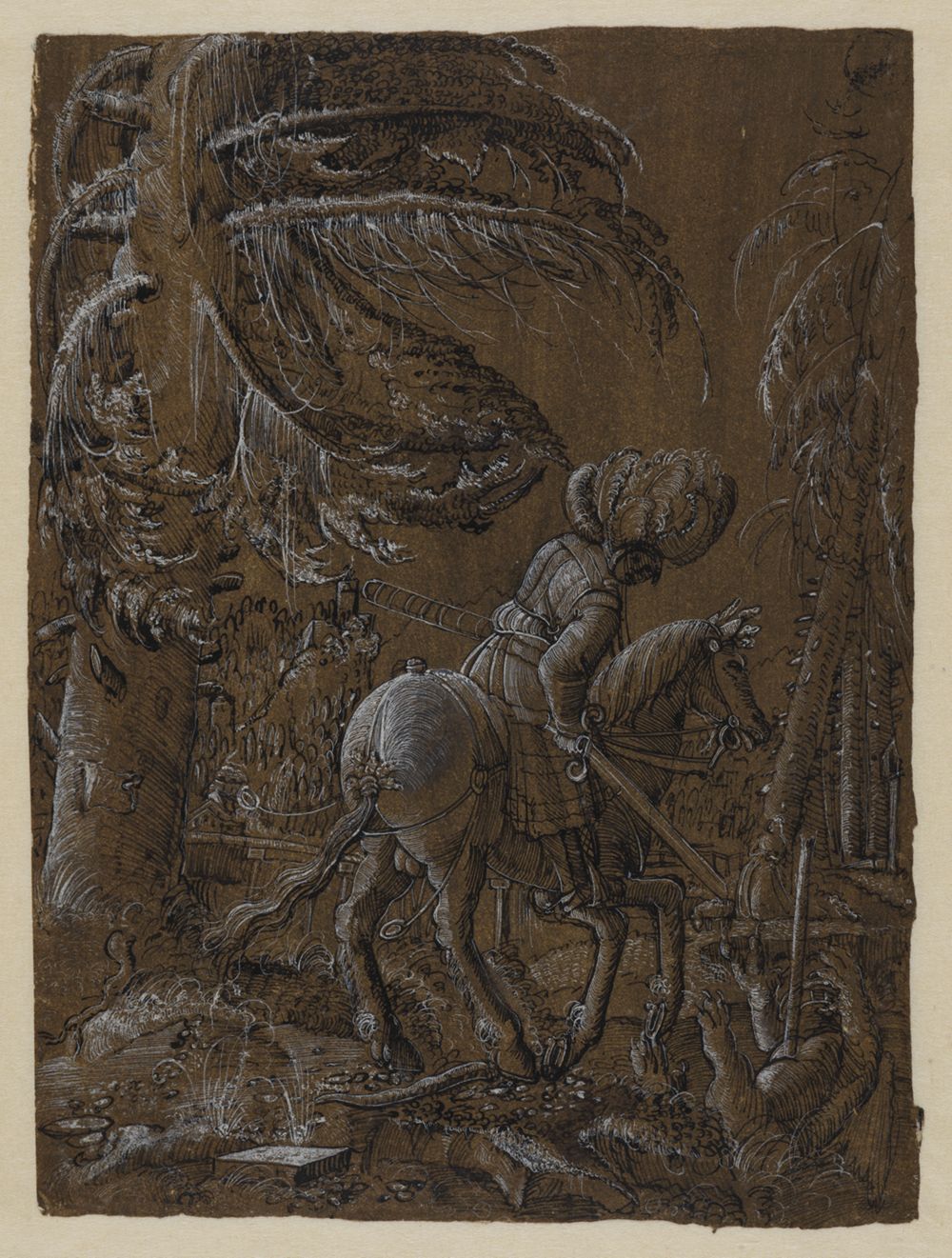Albrecht Altdorfer (Umkreis) - Der Hl. Georg im Drachenkampf