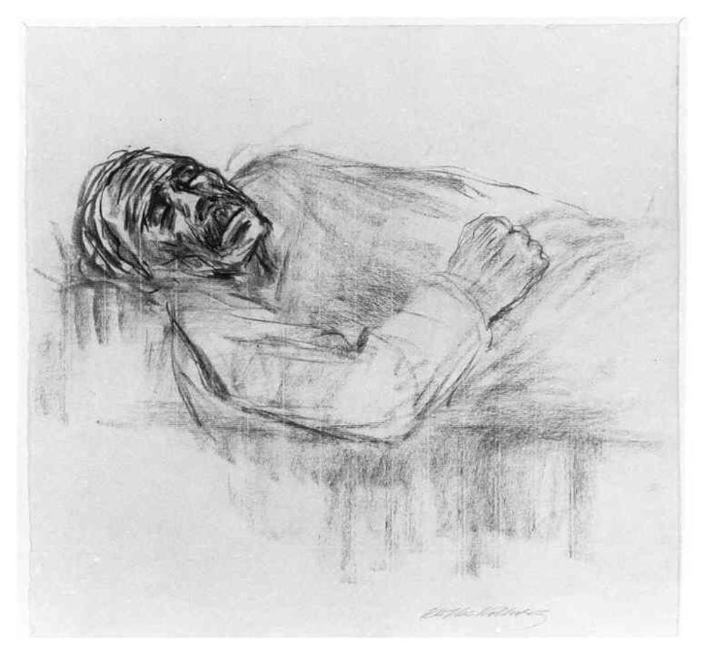Käthe Kollwitz - Auf dem Totenbett