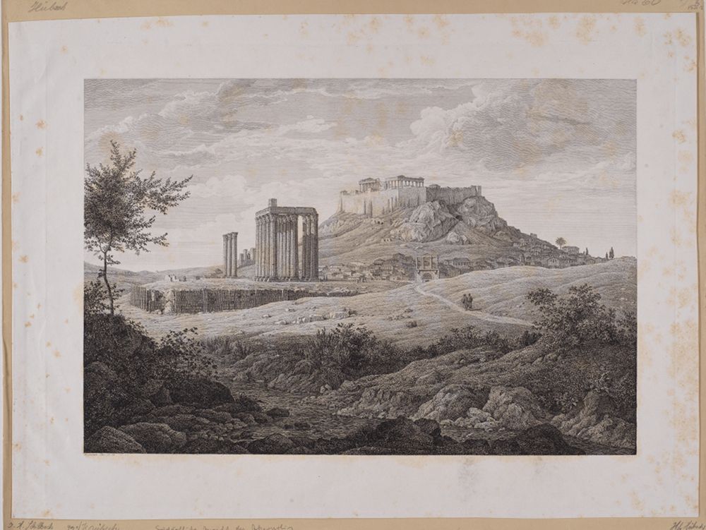 Johann Heinrich Schilbach - Südostseite der Akropolis