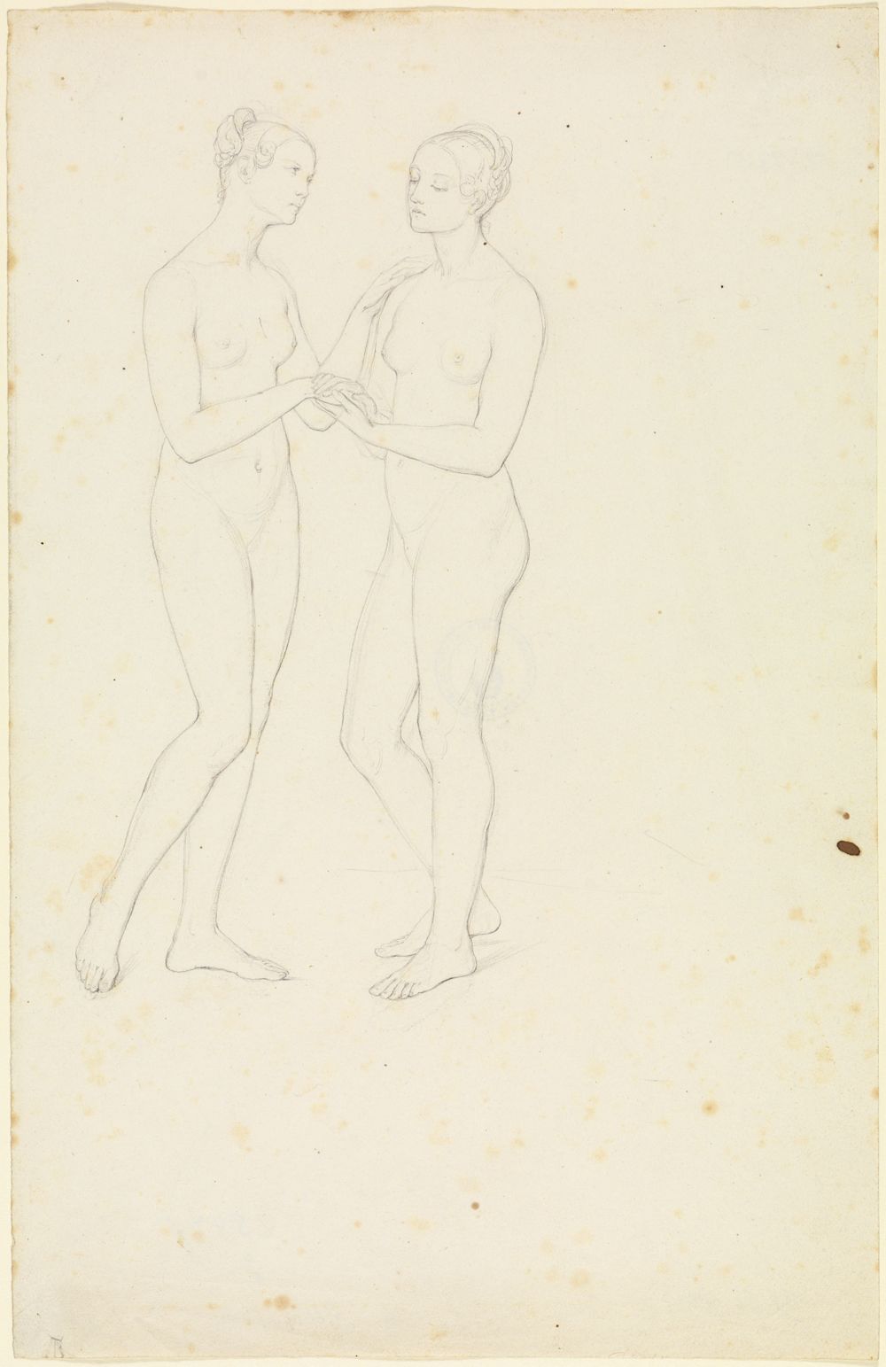 Marie Ellenrieder - Zwei stehende weibliche Akte