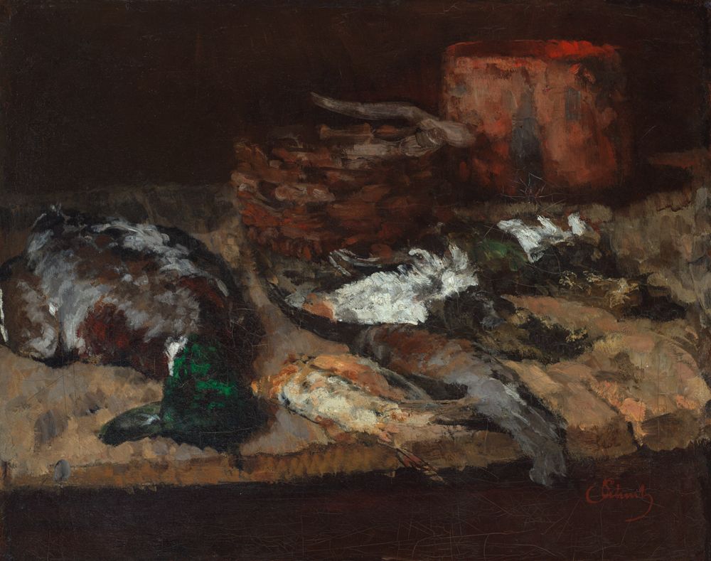 Carl Schuch (1846) - Stilleben mit toten Enten