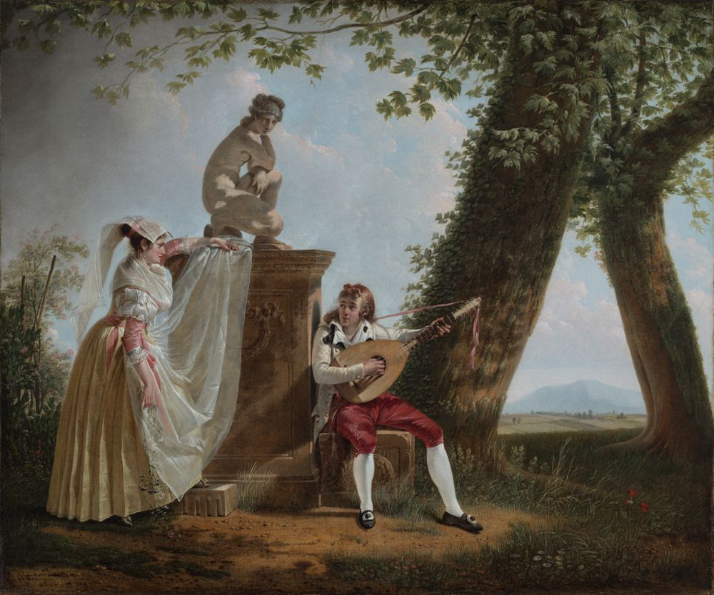Jacques-Henri Sablet - Serenade in römischer Parklandschaft