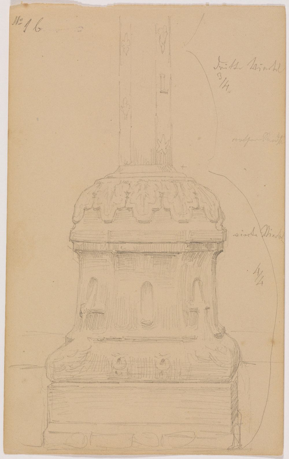 Johann Wilhelm Schirmer - Normannisches Hochkreuz, fol. 1 b