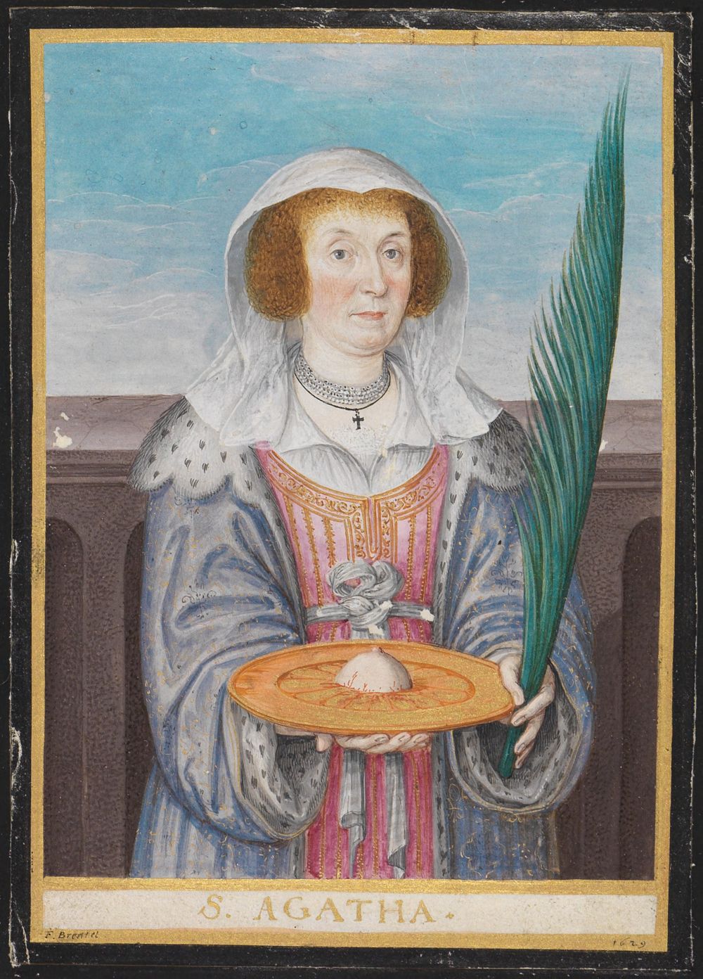 Friedrich Brentel - Agathe Frau zu Rappoltstein als Hl. Agathe