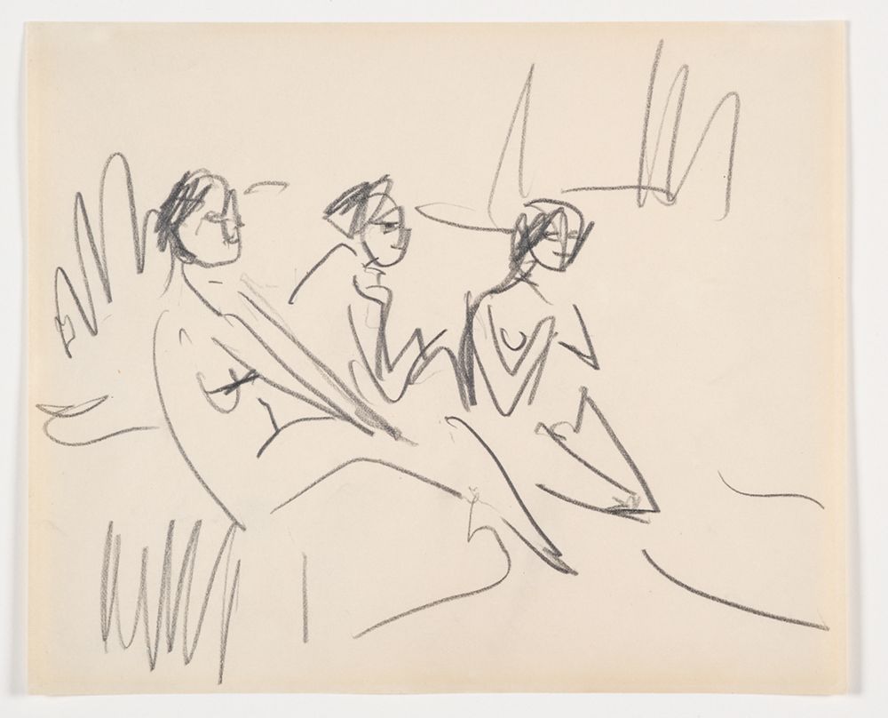 Ernst Ludwig Kirchner - Drei Badende am Strand