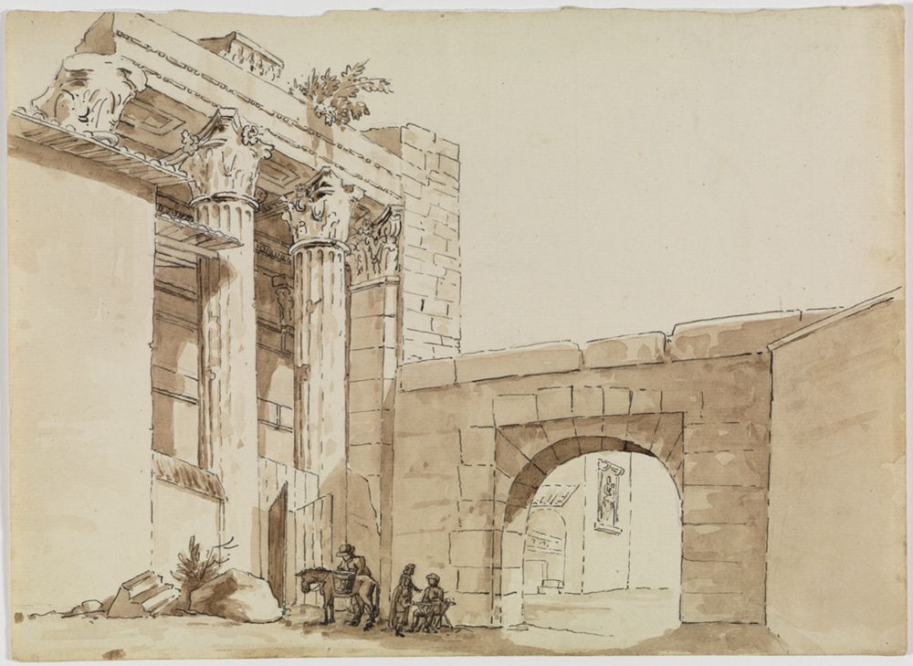 Friedrich Weinbrenner - Der Tempel des Mars Ultor auf dem Forum Romanum in Rom