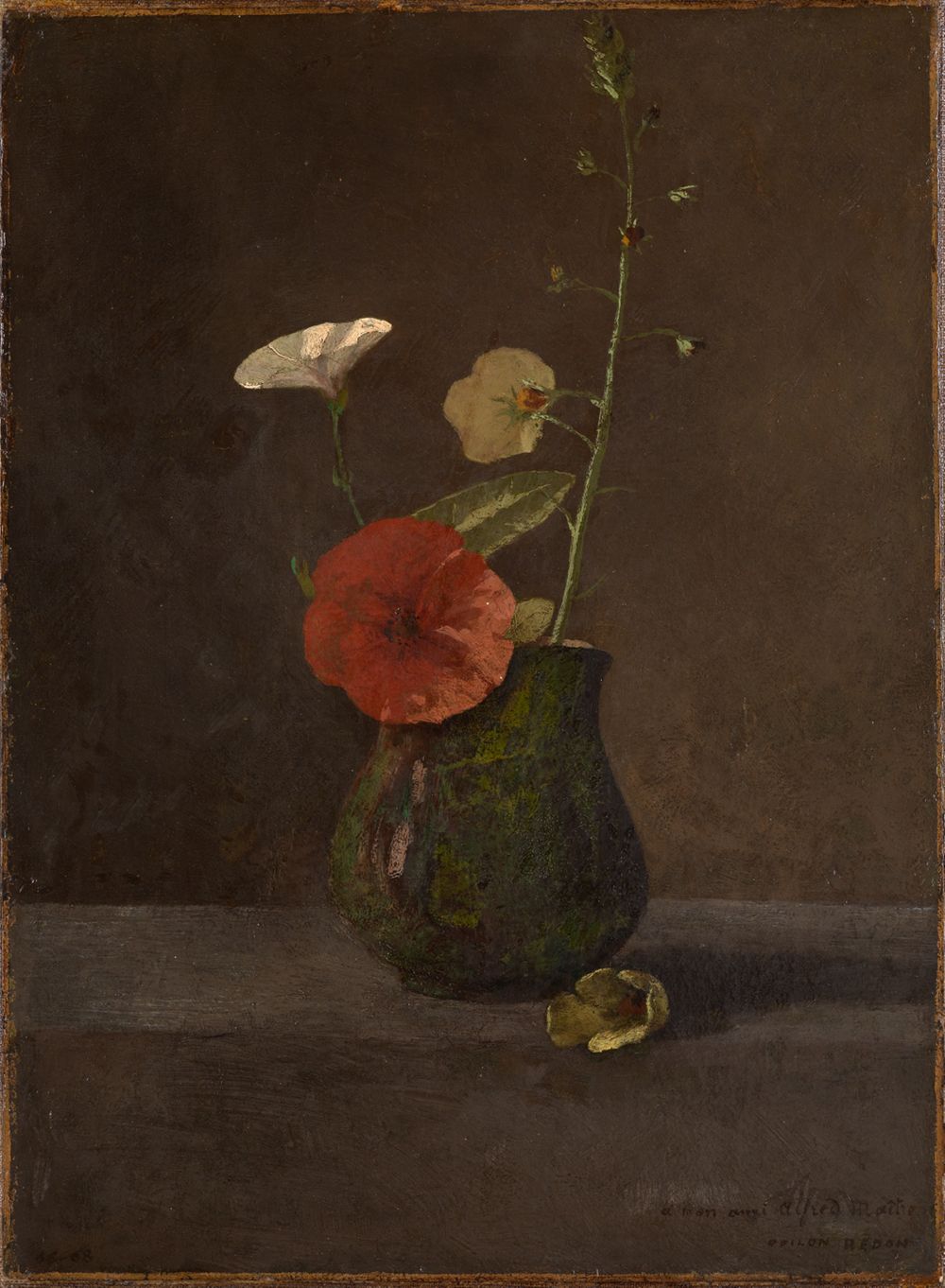 Odilon Redon - Blumenstilleben im grünen Krug