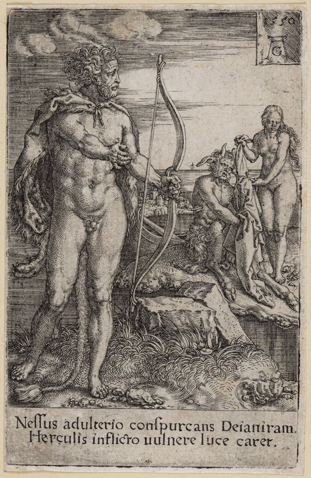 Heinrich Aldegrever - Herkules tötet Nessus (Taten des Herkules)