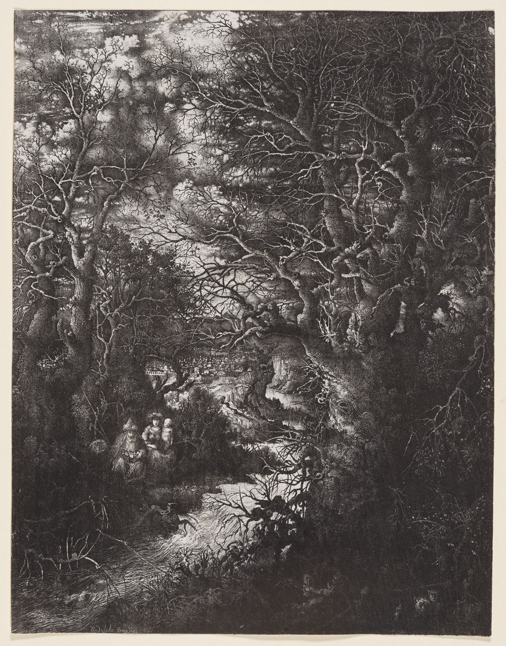 Rodolphe Bresdin - Die Flucht nach Ägypten