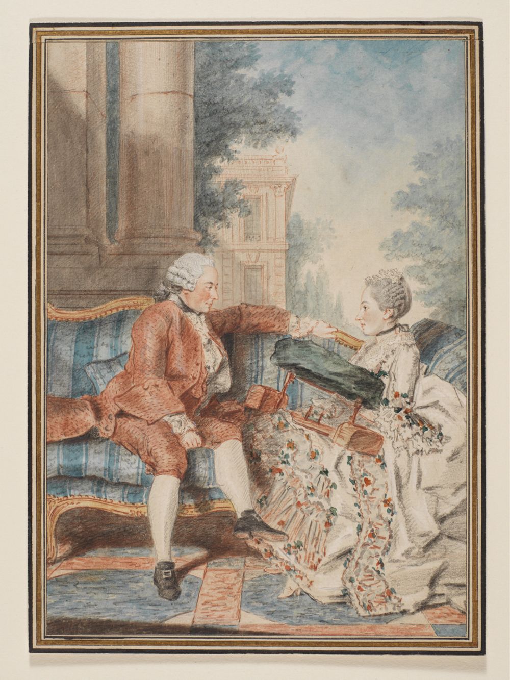 Louis Carmontelle - Paar auf einem Canapé